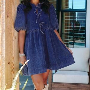 Denim Puff Sleeve Dress